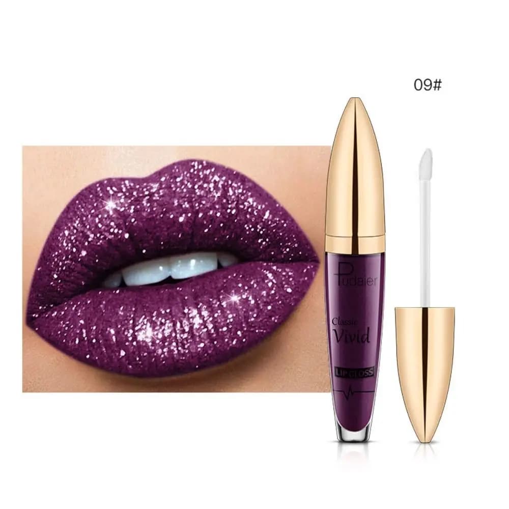 New 10 Colors Pearlescent Lip Gloss Long Lasting Waterproof Liquid Lipstick Diamond Lip Gloss Matte Shiny Lip Gloss