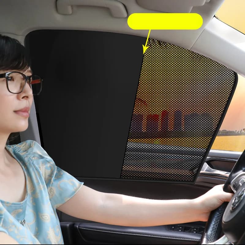 Parasole magnetico per auto Anti-UV Parabrezza per lunotto anteriore/posteriore Ombra in rete Ombreggiatura in vetro Scudo per la privacy dell'auto Interni auto