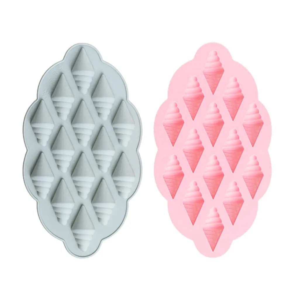 2 Stampi in Silicone per Coni Gelato, Stampi da Forno per Torte Fai da Te, Dessert, Cioccolatini, Biscotti, Caramelle, Lisci e Facili da Sformare, per Feste di Compleanno