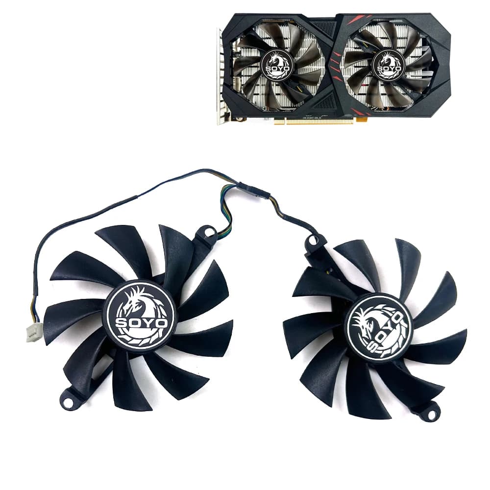 NUOVA ventola di raffreddamento 85mm 4pin AMD RX 6600M ventola gpu per SOYO RX6600M Componenti desktop PC RX590 ventole della scheda video