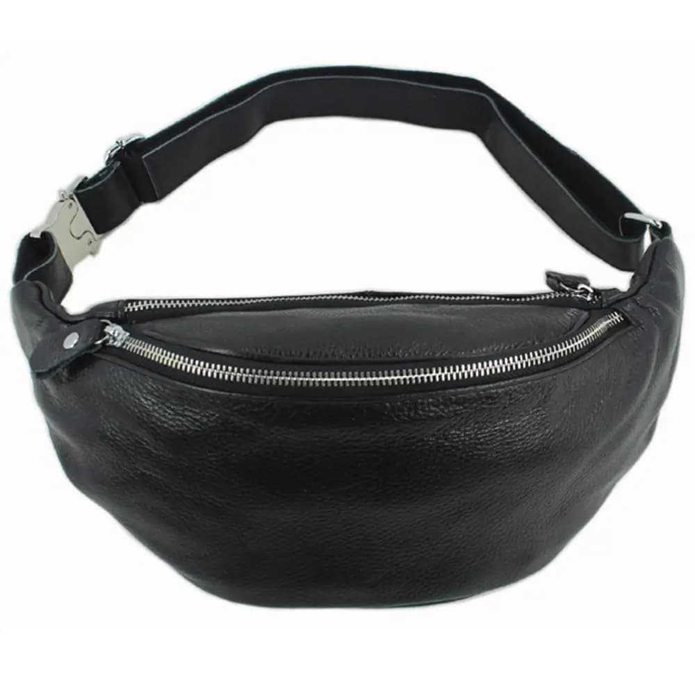 Marsupio Molle in Vera Pelle alla Moda da Uomo, Marsupio da Cintura in Pelle, Marsupio Porta Soldi