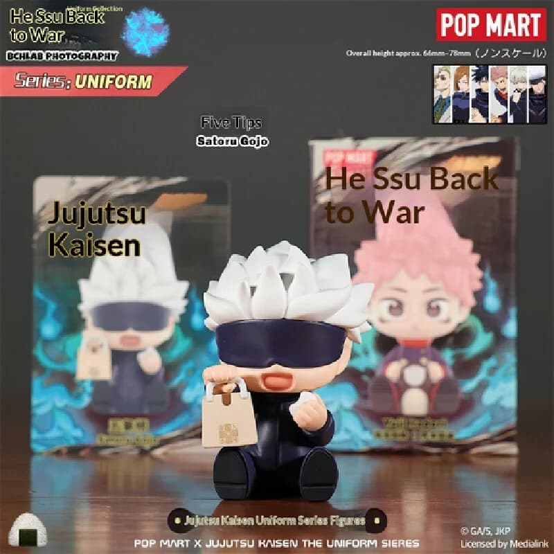 Nuove Scatole Cieche Originali POPMART Serie Uniformi del Maestro della Cultura Pop: La Maledizione del Santuario - Cinque Figure Otsutsuki per Decorazione Auto e Regalo