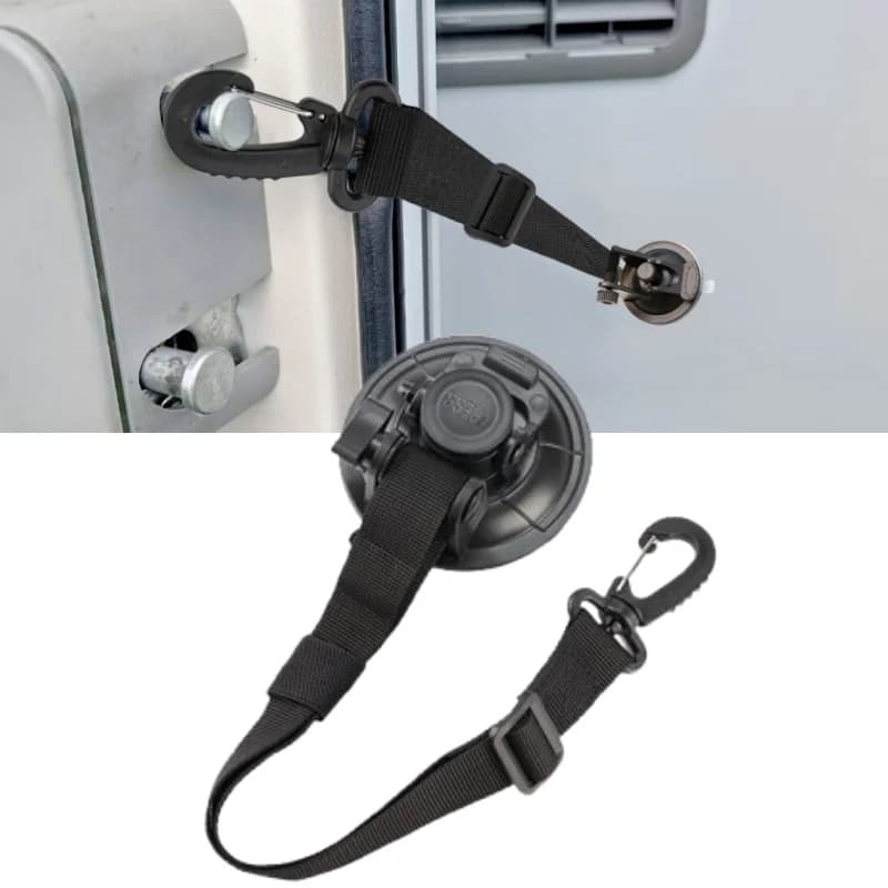 Cinghia di fissaggio per porta di roulotte, poliammide e plastica, tappo antivento per porte di camper, accessori di sicurezza a tenuta sicura