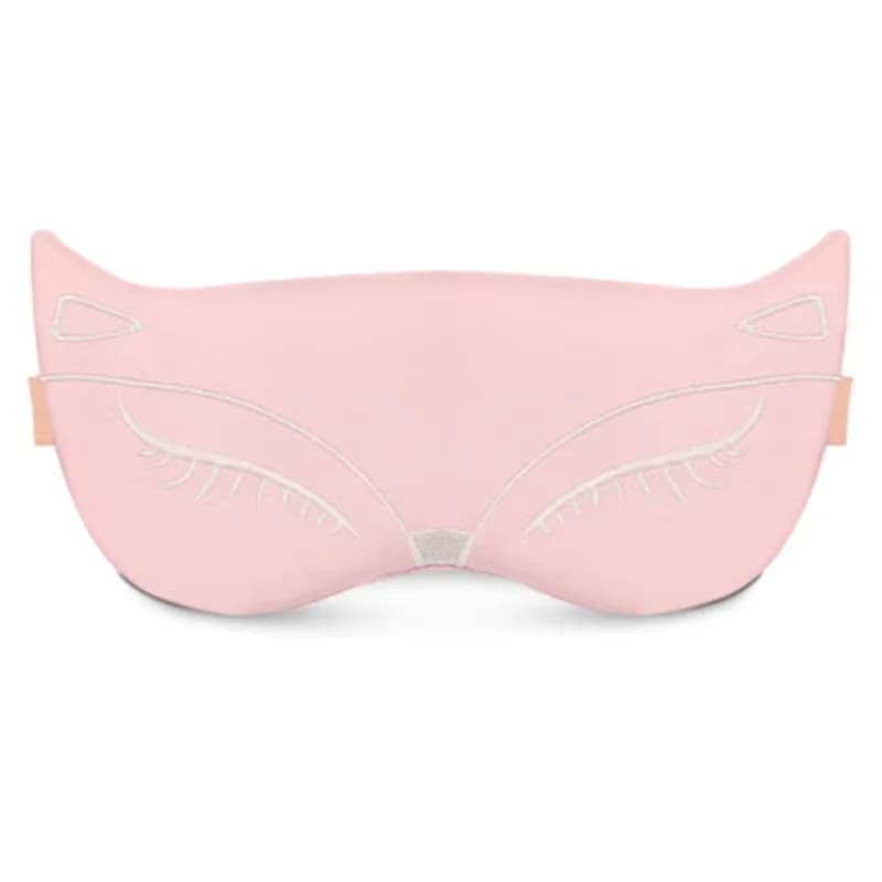 Maschera per dormire in seta Benda sull'occhio Ricamo in volpe Benda sull'occhio regolabile per dormire Benda per gli occhi da viaggio Maschera per gli occhi per il sonno Nessuna borsa per il ghiaccio
