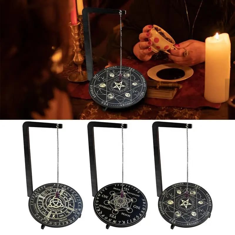 Lavagna per divinazione Lavagna per altare a pendolo in legno Rituale mistico Forniture per streghe metafisiche verticali per la meditazione spirituale
