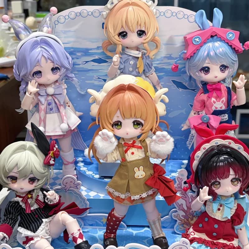 COME4FREE Bjd Action Figure Bonnie Rabbit Dream Series Trendy Blind Box Statuetta da Collezione Art Toy Decorazione Regalo per Collezionisti
