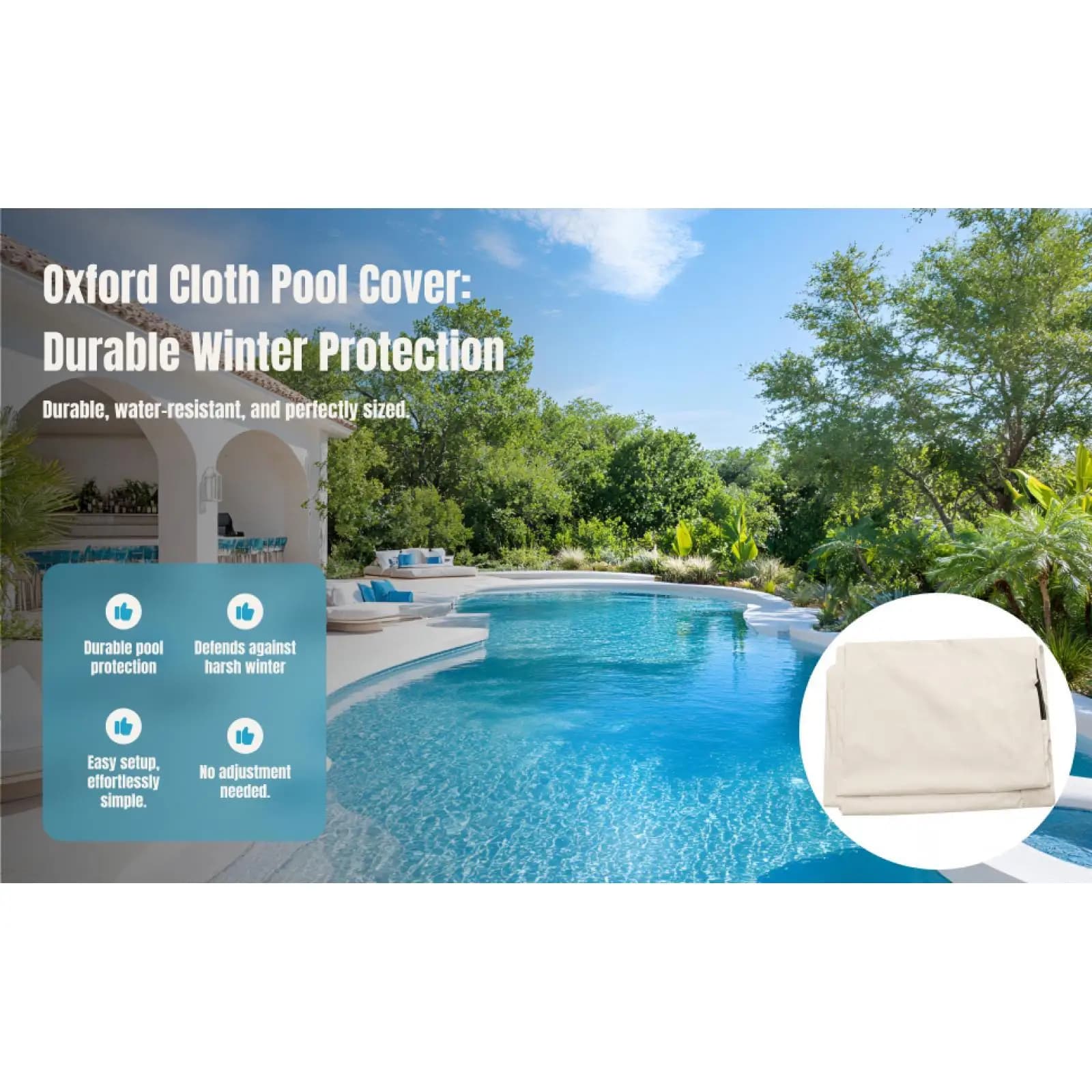 Pool Blanket Reel Cover - Weatherproof Protection for Winter