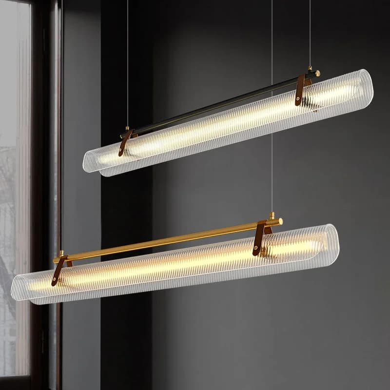 Nordic moderno e minimalista striscia acrilica lampada a sospensione sala da pranzo studio sala espositiva bancone bar lampada a sospensione apparecchio di illuminazione