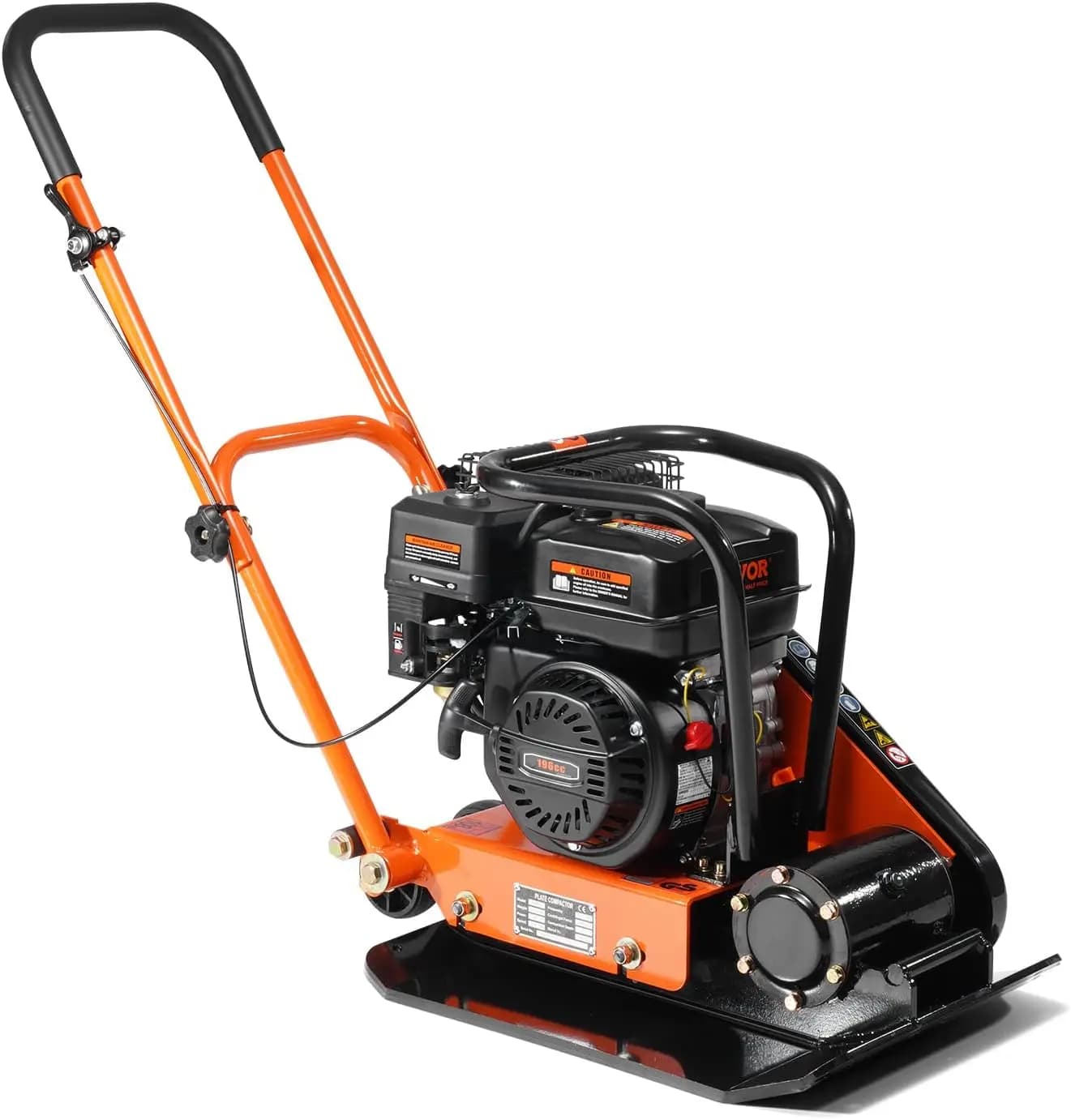 Power Jumping Jack 22.1x15.9 inch vibrating plate compactor, 5600 VPM, for flooring, asphalt and landscape work