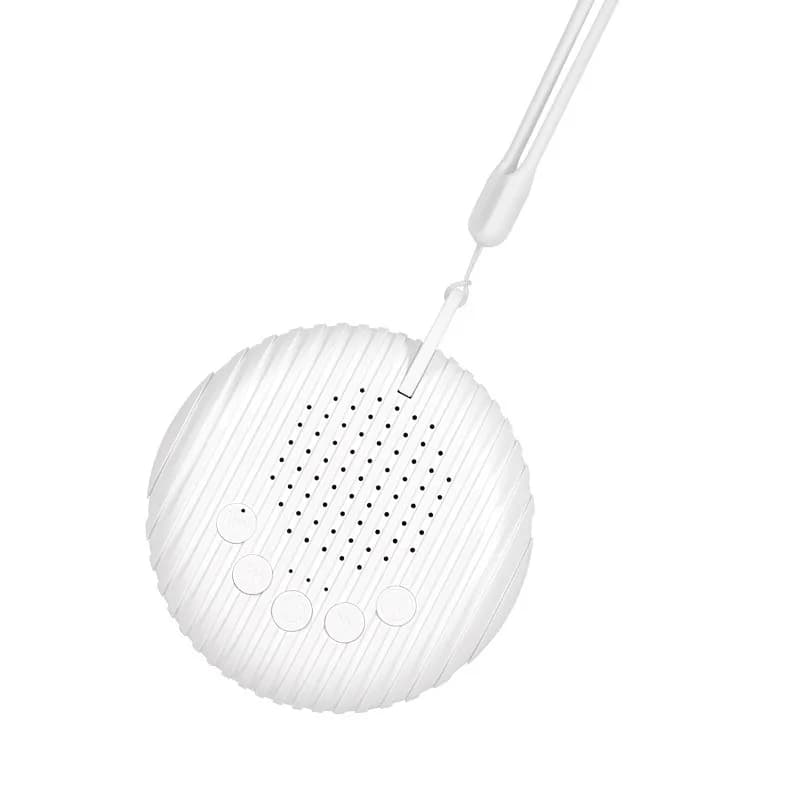 Macchina del Suono Portatile per il Sonno dei Bambini, 10 Suoni Rilassanti, Volume Regolabile, Batteria Ricaricabile Integrata, USB, Bianco