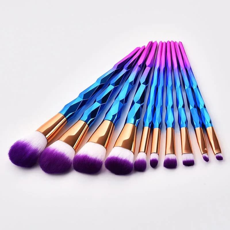 10 brushes for makeup diamond Set foundation powder concealer lip lips face makeup cosmetic tool