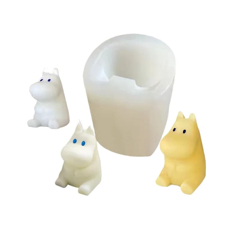 Hot Cute Anime Moomin Series Silicone Mold Cartoon Character Creativity Cute DIY Aromatherapy Candle Silicone Mold Holiday Gifts