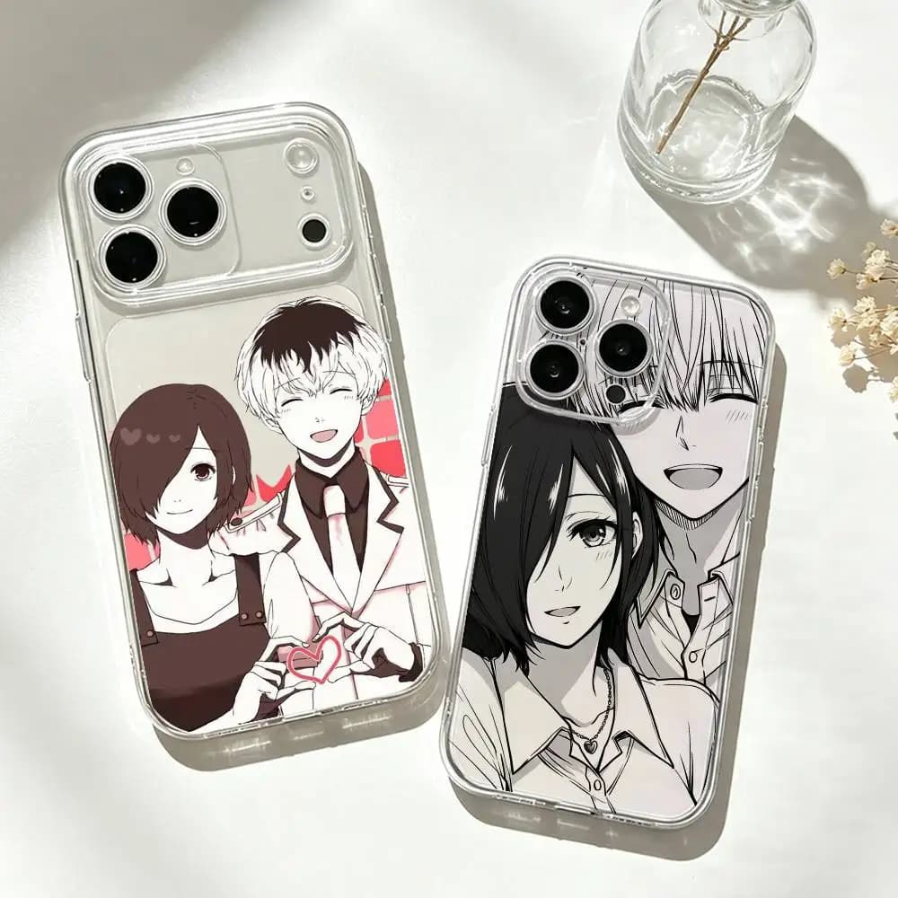 Anime T-Tokyo G-Ghoul Touka Kirishima Phone Case Transparent Silicone Soft For iPhone 17 16 15 14 13 12 11 Mini Pro Max Plus