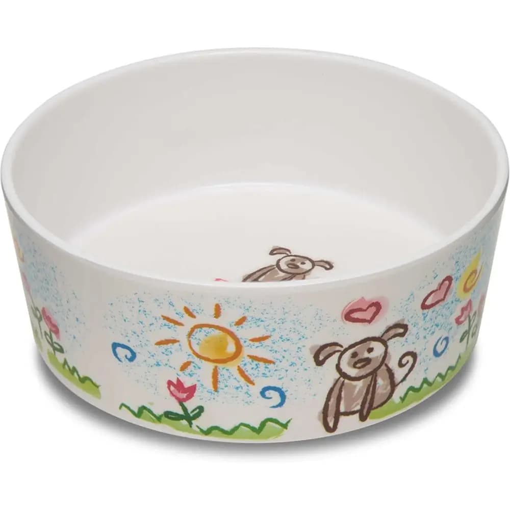 Melamine Dog Food Bowl & Dog Water Bowl – Durable, Non-Slip Pet Dish for Small & Medium Dogs – Dishwasher Safe Dog Bowl (Small,