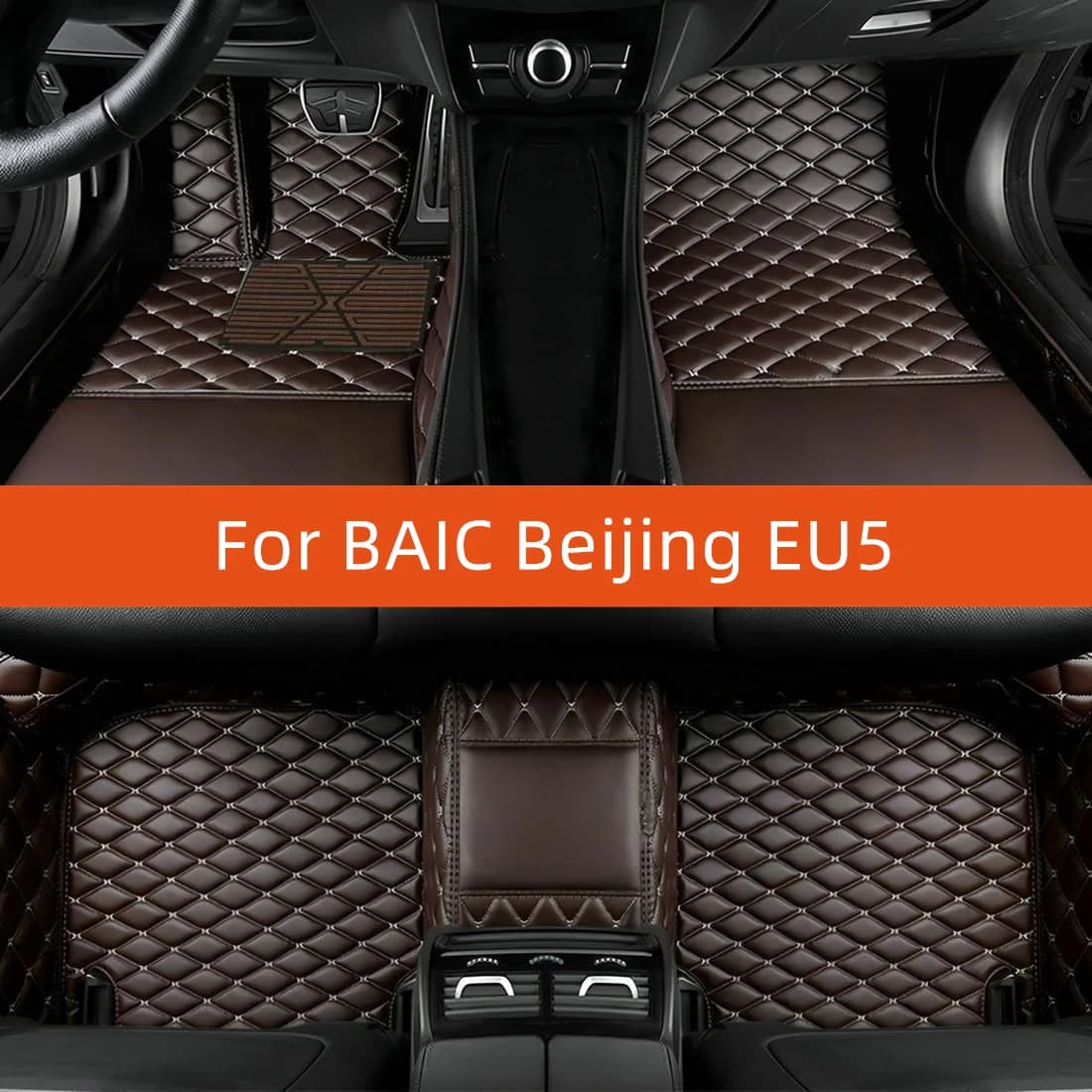 Tappetino per auto in pelle personalizzato per BAIC Pechino EU5 2022 2023 2024 2025 2026 2027 Tappetino per auto Accessori interni