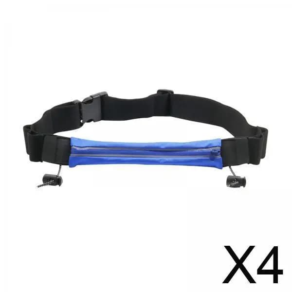 4xRunning Belt Fanny Pack Elegant Running Belt for Cycling, Hiking, Traveling, Blue