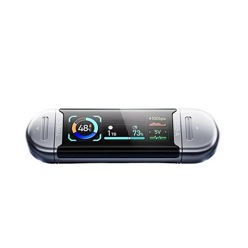 AT82-Solid State Pendrive USB3.2 Gen2 Tipo C Flash Drive 256GB 1090MB/S TFT LCD per PC 15/16/17