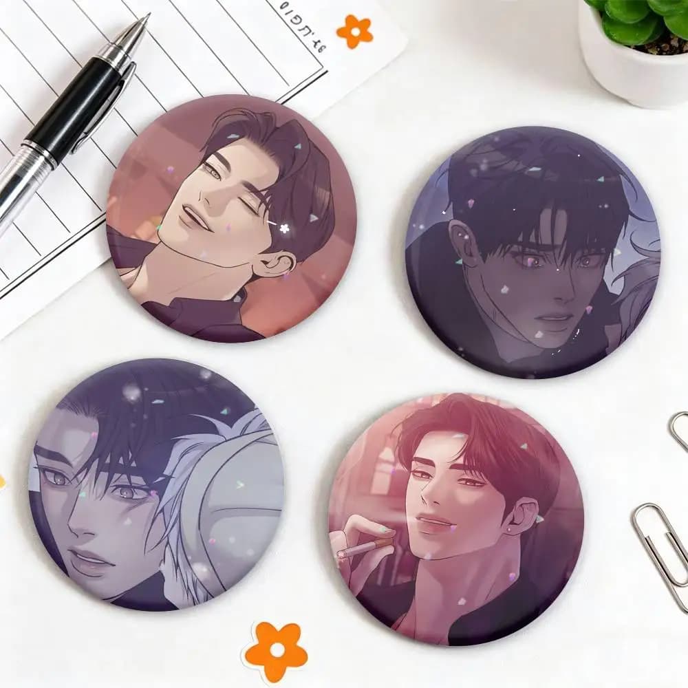 BL Drama Manhwa P-Pearl B-Boy Button Pins Backpack Clothing Decor Brooch Badge Jewelry Gifts for Kids