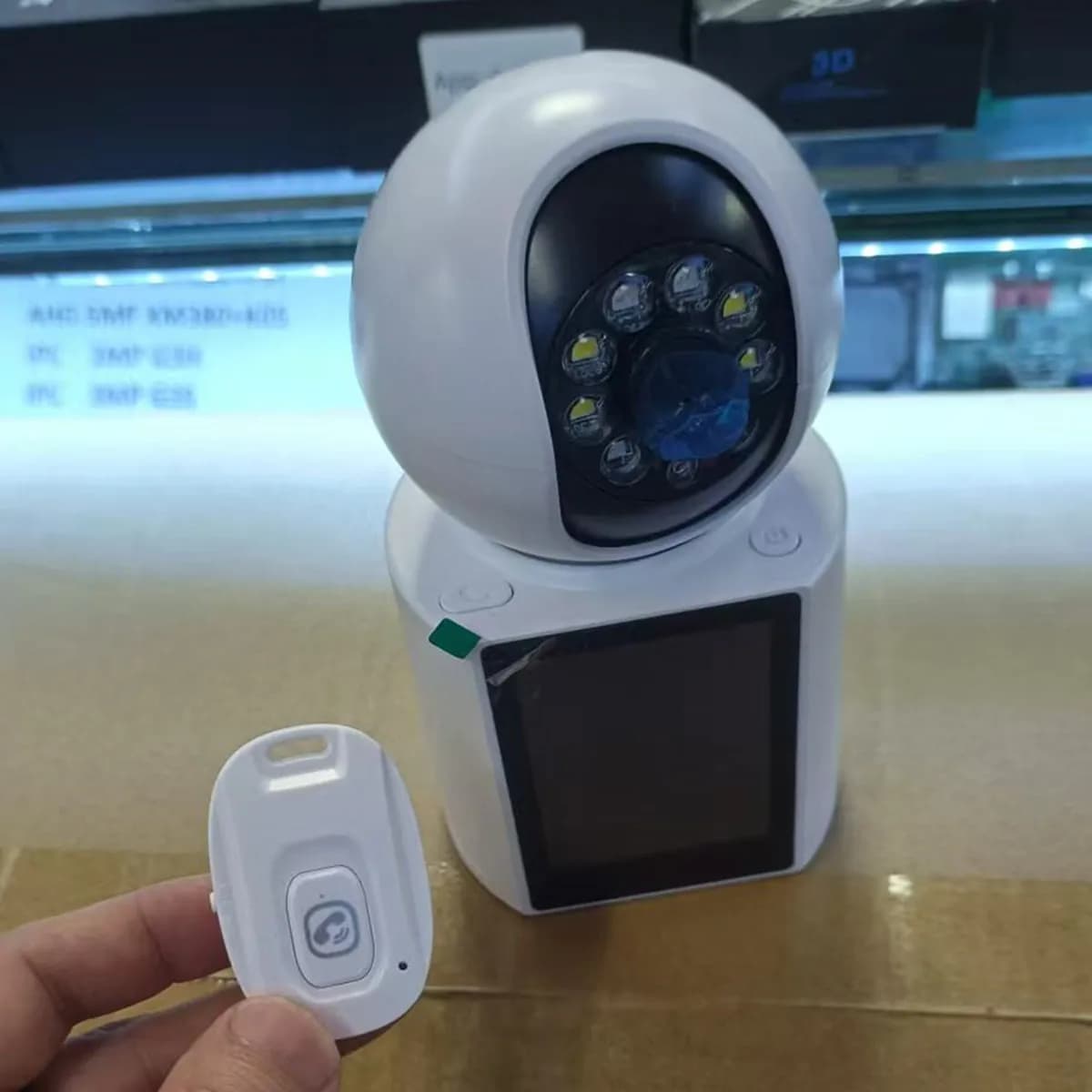 Schermo da 2,8 pollici 3MP ICsee APP Telecomando Videochiamata telefonica PTZ Telecamera dome IP AI Rilevazione umanoide Sicurezza CCTV Baby Monitor