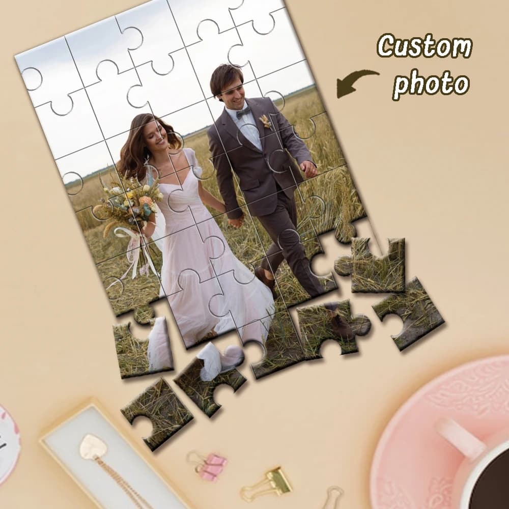 DIY custom puzzle, Customize wooden photo puzzle, Personalized family picture puzzle, DIY creative gift