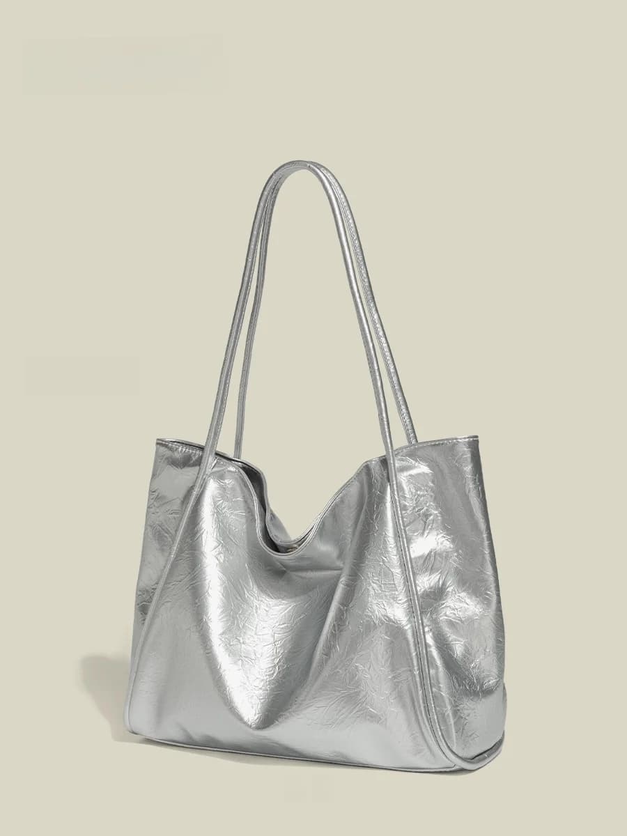 Soft Leather Tote Bag Women's Commuter Style Large Capacity Shoulder Bag Spring Summer New Arrival Durable Daily Use Handbag