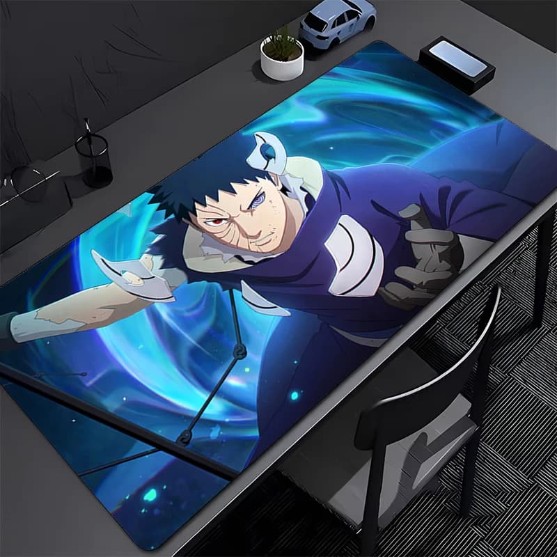 Tappetino per mouse da ufficio Naruto Obito Uchiha Gamers Decoracion Gamer Tappetino per mouse Tappetino per mouse per laptop Accessori da gioco Tappetino per tastiera Varmilo