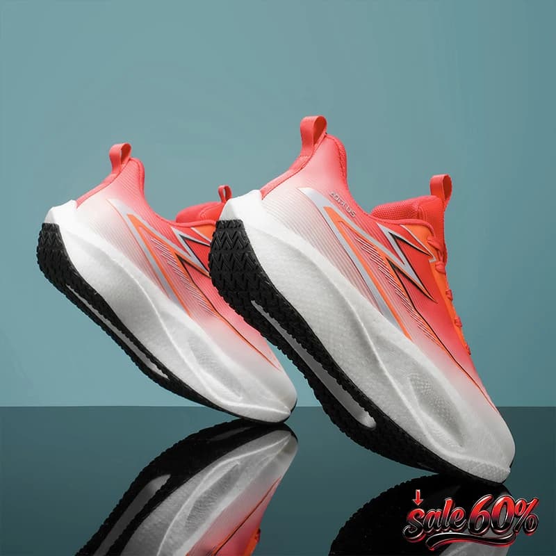 Scarpe da corsa da uomo con piastra in carbonio, scarpe da ginnastica atletiche ultraleggere e traspiranti, scarpe sportive da allenamento per maratona con assorbimento degli urti e antiscivolo