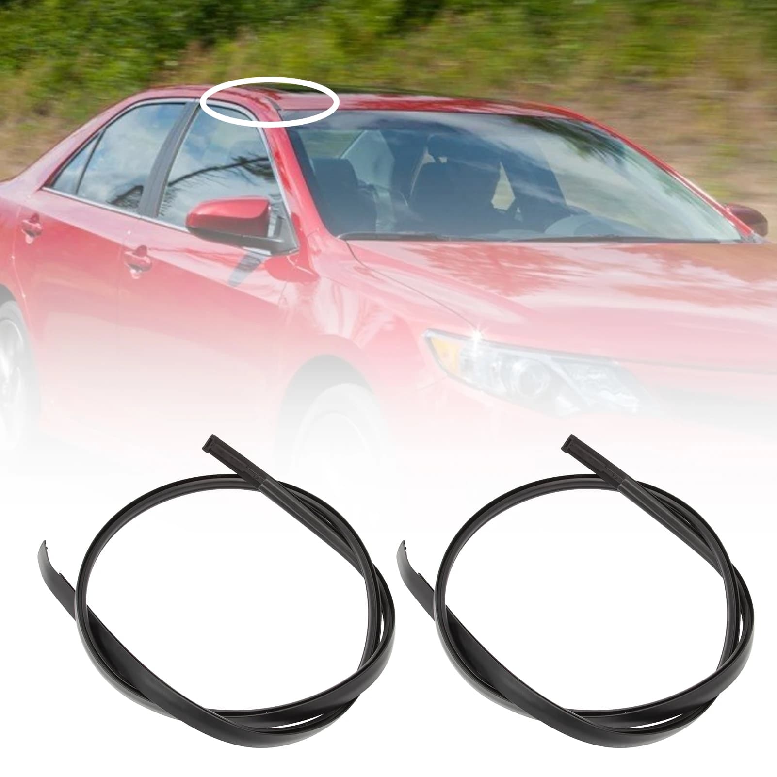 1 paio di guarnizioni per modanatura a goccia sul lato sinistro e destro per Toyota Camry 2007 2008 2009 2010 2011 75556-06030 7555506030