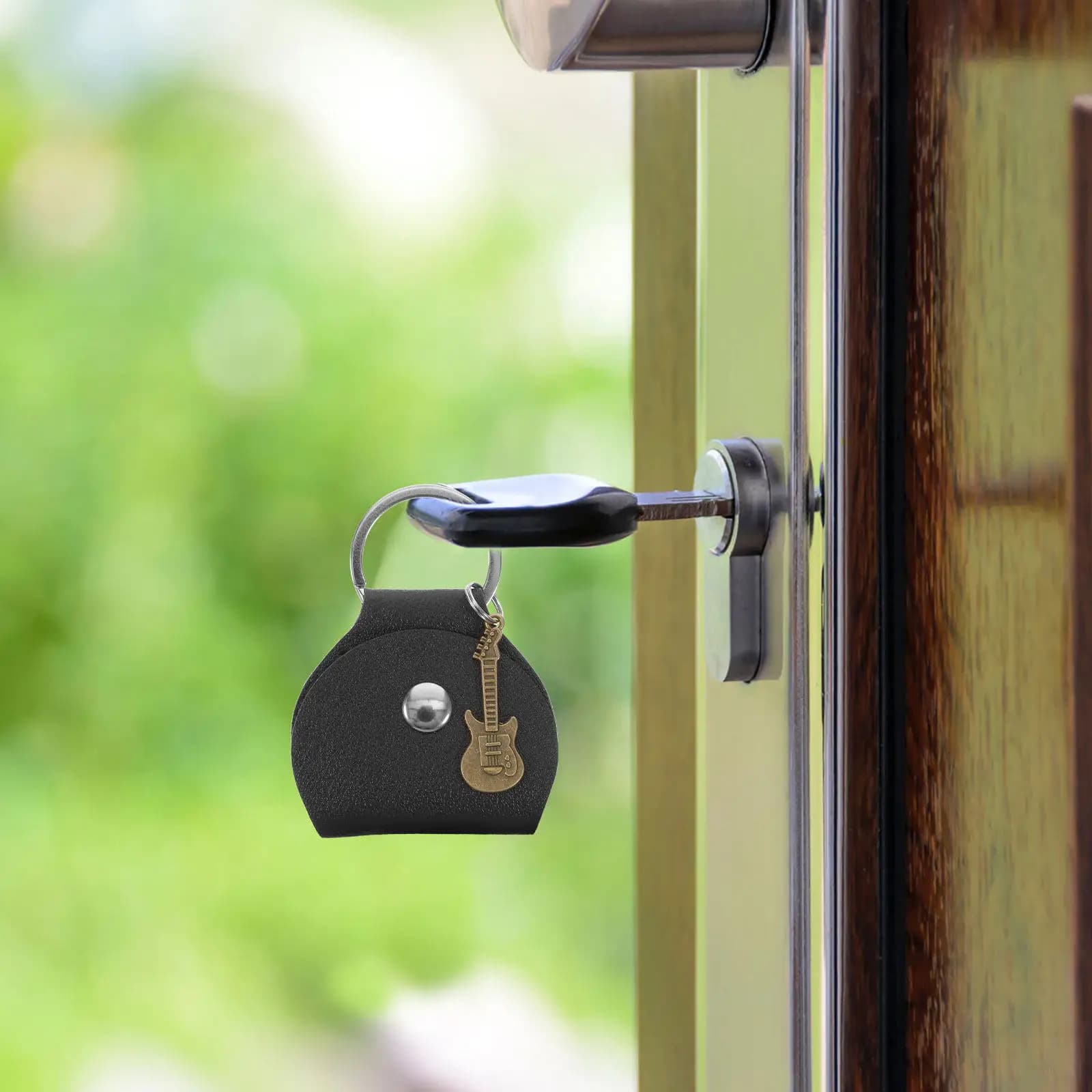 Contenitore per plettri da chitarra, custodia da viaggio robusta per riporre in sicurezza plettri e capotasto, organizer per plettri in materiale premium, accessorio portachiavi