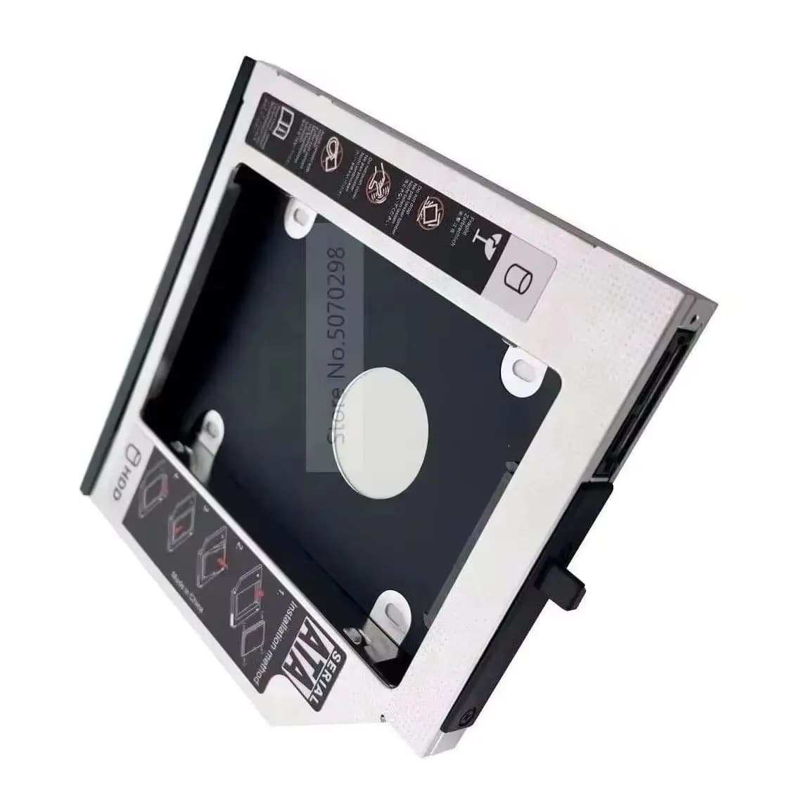 Adattatore Caddy per secondo disco rigido HDD da 12,7 mm per alloggiamento ottico compatibile con Lenovo ThinkPad T420 T420i T430 T430i T510 T510i T520 T520i T530