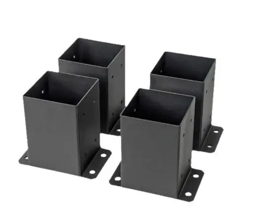 Staffa per Pergola, Supporto per Cassetta Postale, Supporto per Ringhiera, Supporto per Palo da Terrazzo, Base per Palo da Recinzione, Kit Pergola
