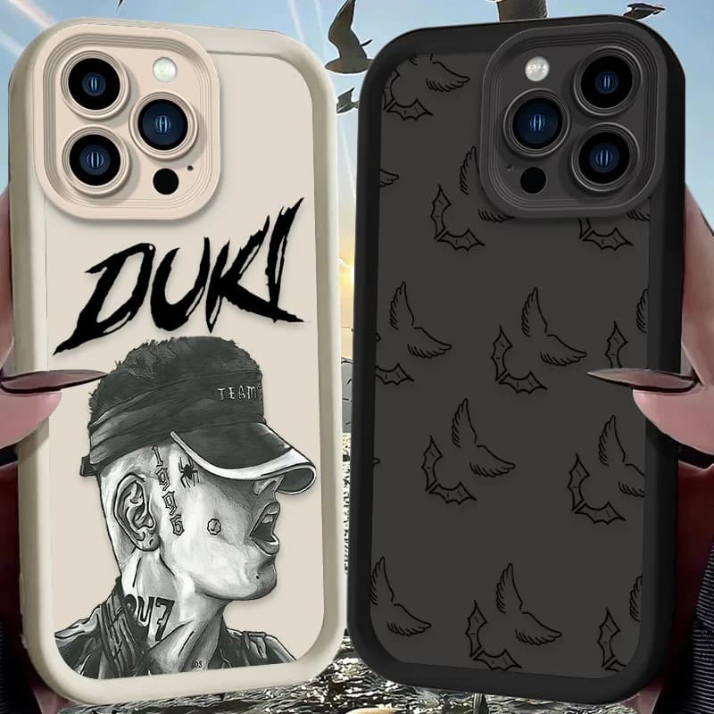 Raffreddare Duki Rapper Custodia morbida per iPhone 17 Air 16 16E 15 14 13 12 11 Pro Max X XS Max XR SE 2020 SE4 7 8 Cover in silicone