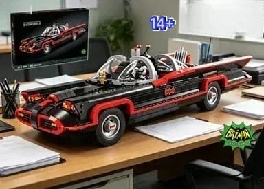 Bandai Instant 76328 Black Hero Vehicle Building Kit Premium Collection Display Birthday Favors compatible with LEGO bricks