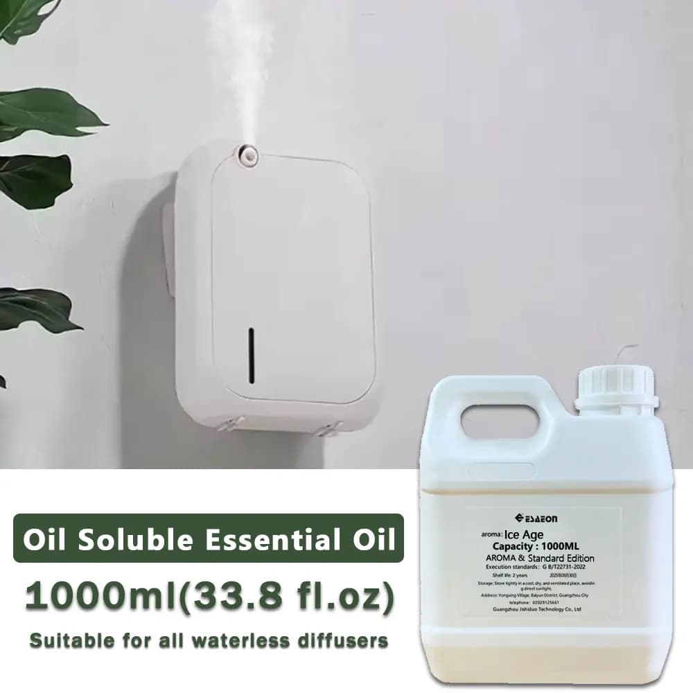 ESAEON 1000ml (33.8 fl.oz) Sage And Sea Salt Essential Oils - For All Waterless Aromatherapy Machines, Hotel Aroma Machine Oils