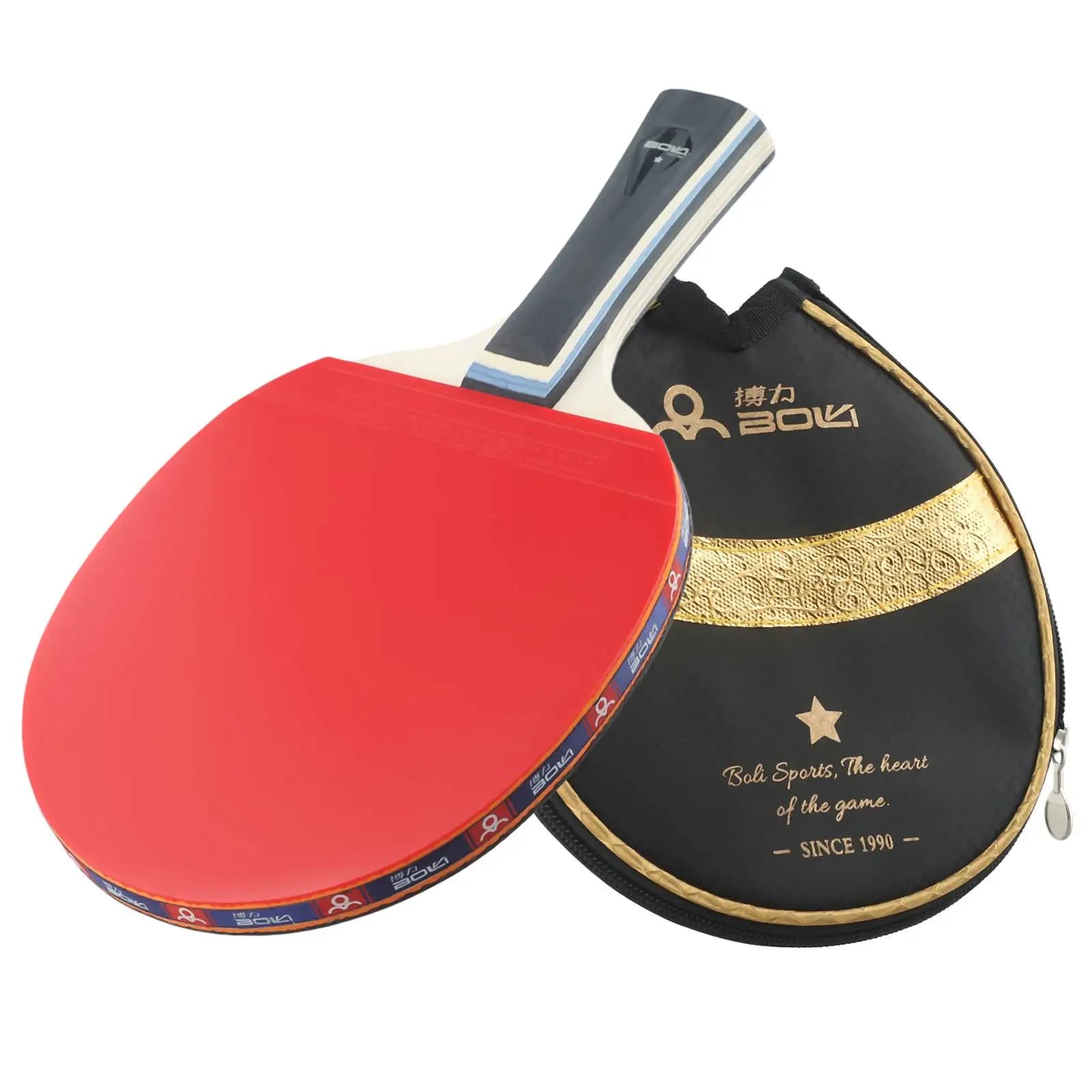 Ping Pong Rack 7 Layers Wood for PingPong Bat Paddle Long Sleeve PingPong Professional Blade Bat Paddle with Bag