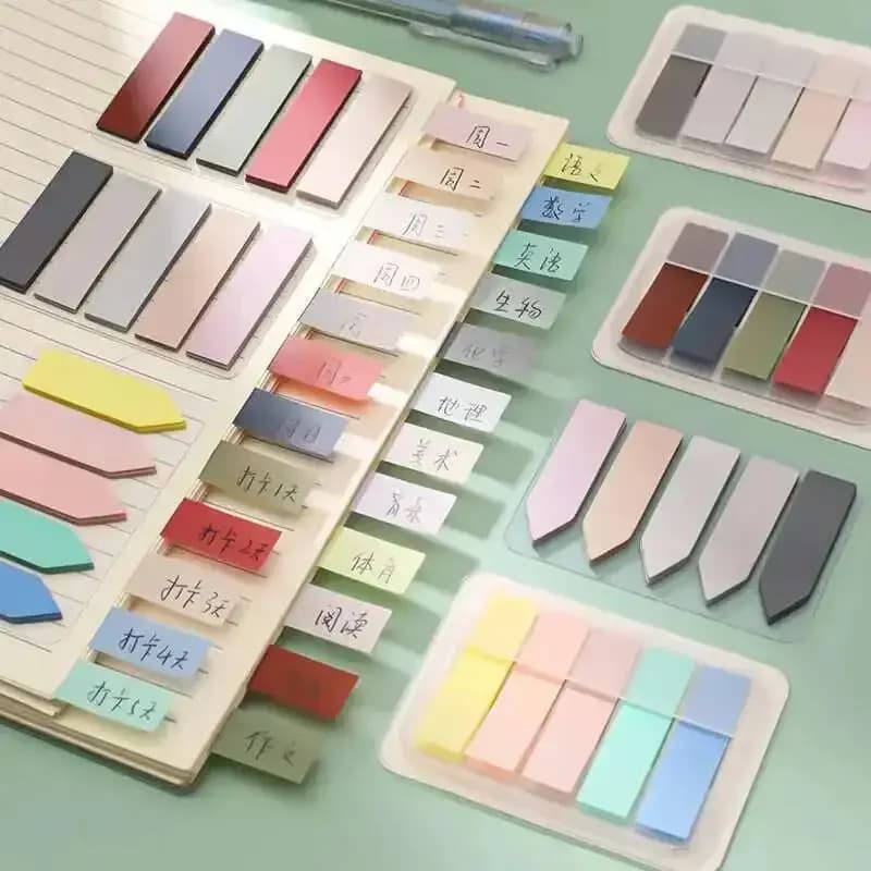 1-3-9 pezzi carino Morandi Macaron note adesive adesivo ufficio scuola forniture cancelleria memo pad indice blocco note
