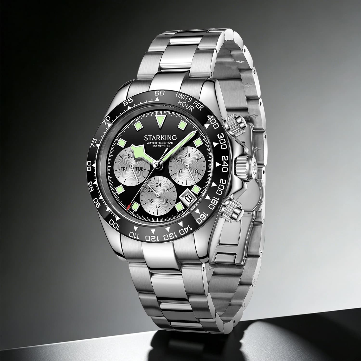Men Sports Quartz Watch MIYOTA JP25 Movement Watches Auto Date Luminous 10ATM Waterproof STARKING Snorkeling Swimming Wristwatch