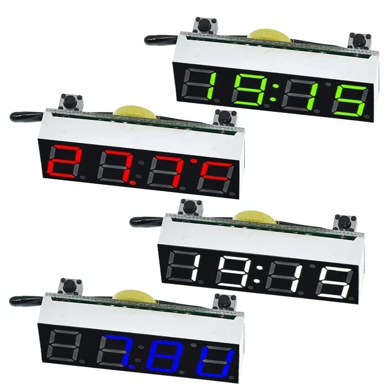 3 in 1 LED RX8025T orologio digitale modulo di tensione temperatura tempo/termometro/voltmetro fai da te DC 5-30V per Arduino