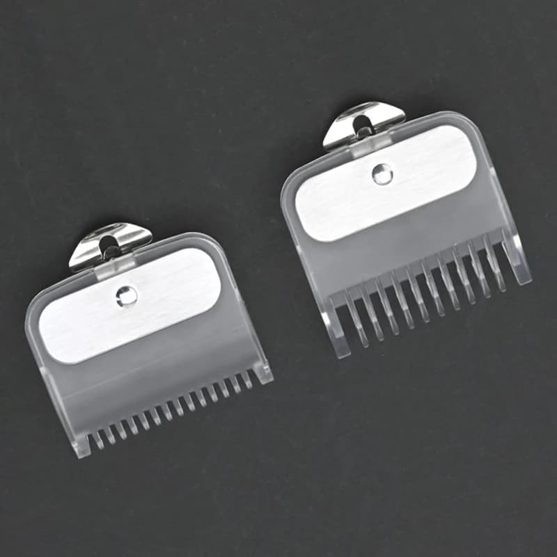 Set 2 Pezzi Pettine Guida per Tosatrice 1.5mm 4.5mm, Protezioni Standard Universali, Accessorio di Ricambio per Rifinitore, Strumento per Barbiere e Styling