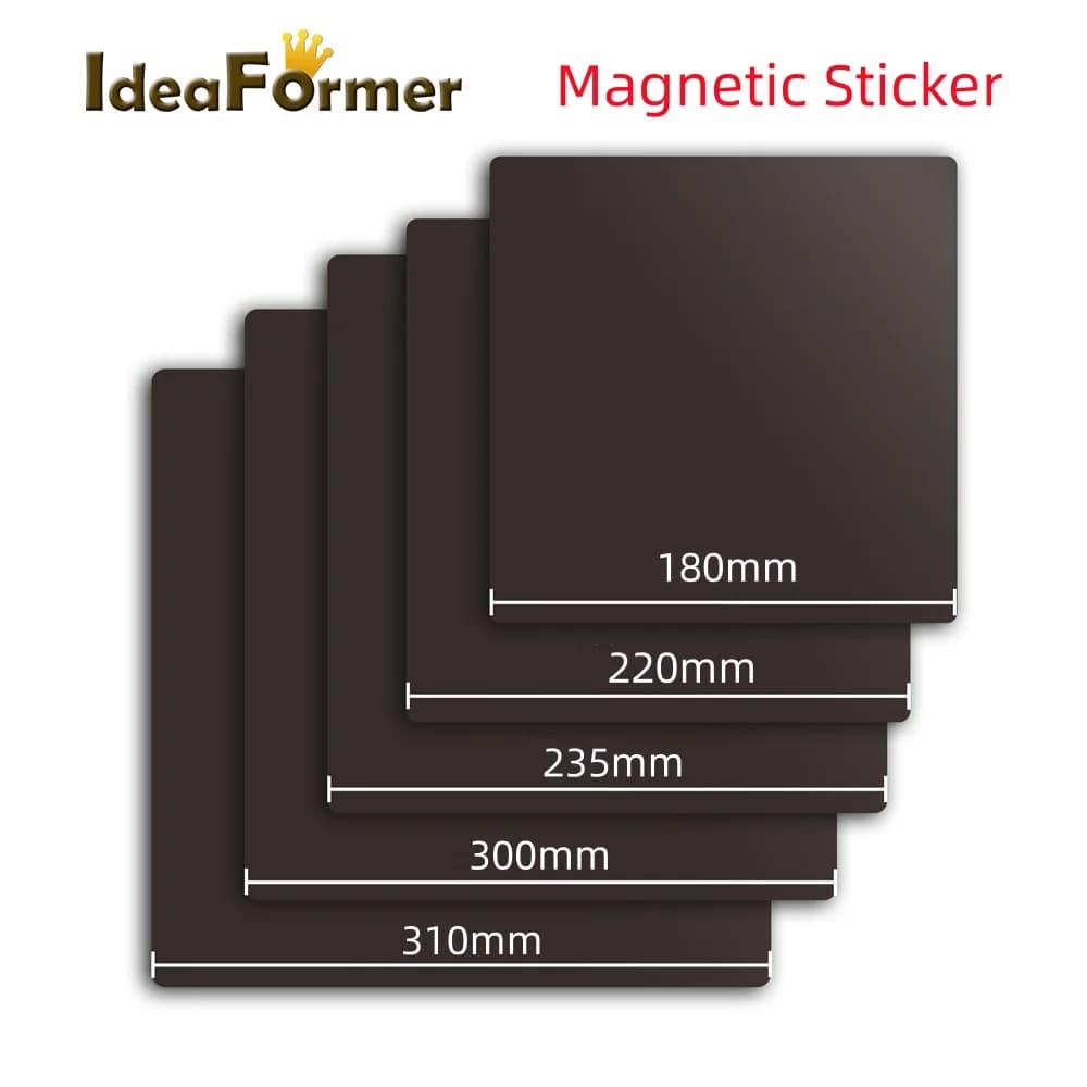 Base magnetica con adesivo 3M 350/310/300/235/220/180mm Nastro adesivo per piastra di costruzione per piattaforma stampante 3D Letto Ender 3 Voron