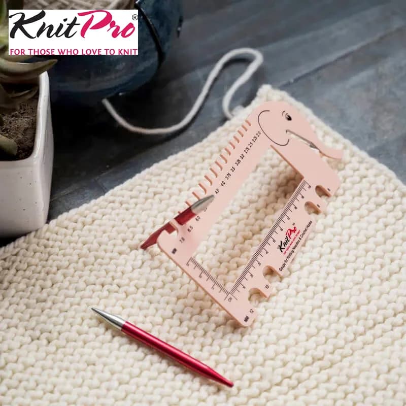 Knitpro Strumento per uncinetto Plastica Densi Sc Calibro per filati Maglione Calibro per ago Calibro Strumento di misurazione Tessili per la casa Cucito Fai da te