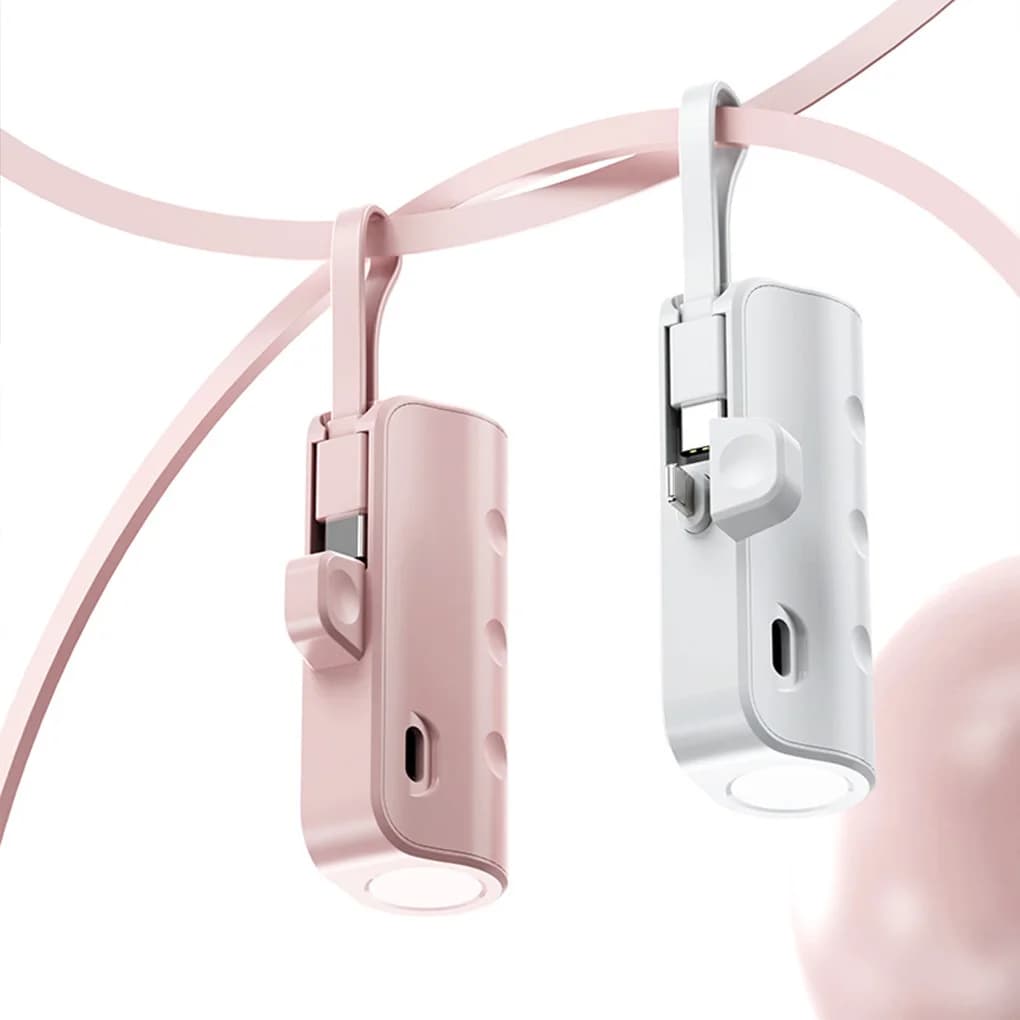 Mini Capsule Power Bank per iPhone Samsung 10000mAh Plug and Play Batteria esterna Caricatore per telefono Power Bank
