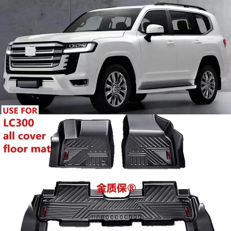 Utilizzare per TOYOTA Landcruiser LC300 tappeto per auto LC300 Tappetini per bagagliaio LC300 Tappeto di protezione durevole impermeabile Tappetino LC300 LHD
