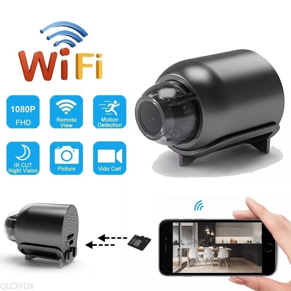 Nuova Mini Telecamera X6 1080P con Visione Notturna Chiara, Leggera e Portatile, Rilevamento del Movimento, Telecamera di Sorveglianza Wireless Premium