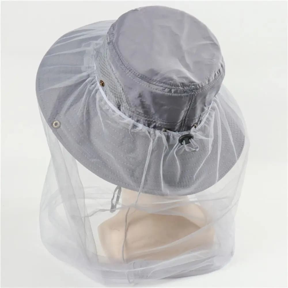 Cappello Protettivo per Apicoltura e Pesca, Cappello Anti-Ape, Cappello da Sole per Esterni, Cappello con Rete Anti-Insetti e Zanzare