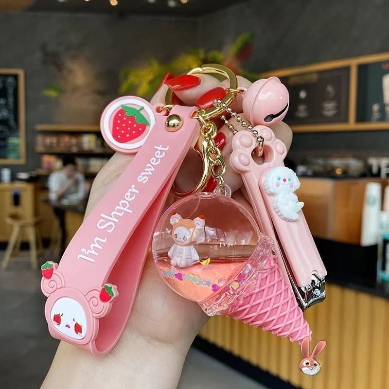 Girls' Bell Pendant Cute Decorative Charm Youthful Heart Design Fashionable Accessory for Backpacks And Clothing Spring Season