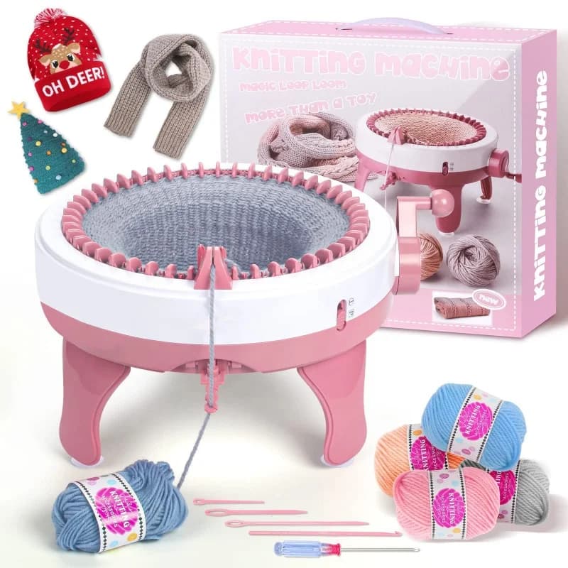 40 aghi per maglieria macchina rotante per telaio a doppia maglia, macchine per telaio per maglieria fai da te Kit telaio per tessitura per adulti e bambini