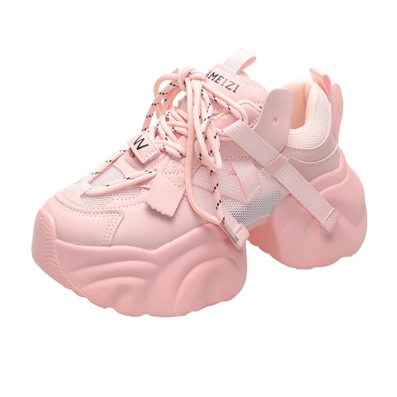Sneakers classiche donna autunno moda Chunky scarpe da donna Sneakers traspiranti Tenis Feminino scarpe da ginnastica Zapatillas Mujer 8CM