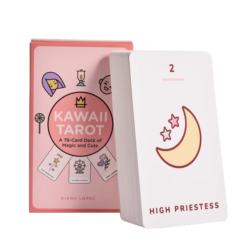 Carte dei tarocchi Kawaii Guida mistica Divinazione Intrattenimento Partys Gioco da tavolo Supporta all'ingrosso 78