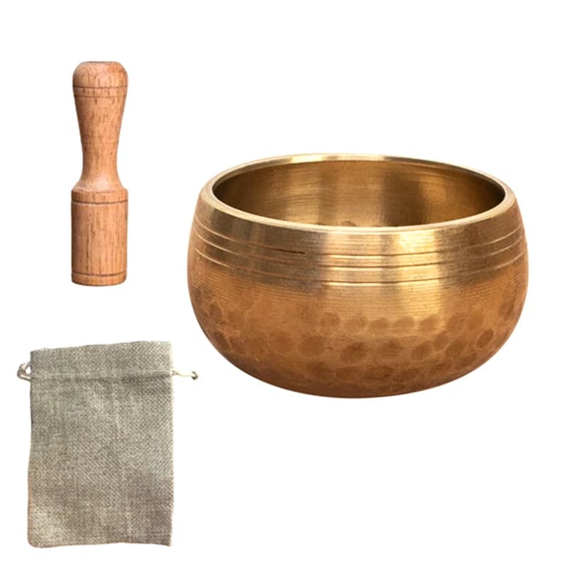 Mini Tibetan Handmade Brass Singing Bowl Yoga Meditation Bowl For Sound Healing Stress Relief Buddha Mindfulness Bowl Instrument